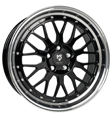 pneumatiky - 7.5x18 5x112 ET45 mbDESIGN LV1 schwarz Schwarz glänzend, AuYenbett poliert viditelnost Rfky / Alu Wheelworld Antera pneus