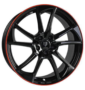 pneumatiky - 7.5x19 5x112 ET40 mbDESIGN MB1 schwarz glanzschwarz Horn rot lackiert MERCEDES BENZ Rfky / Alu Sportovn vfuky F-replika pneumatiky