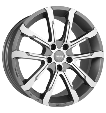 pneumatiky - 9.5x19 5x120 ET35 Momo Quantum EVO grau / anthrazit matt anthracite polished Bastler- + vadn rdia Rfky / Alu Oldtimer dly motocykl ventil pneus