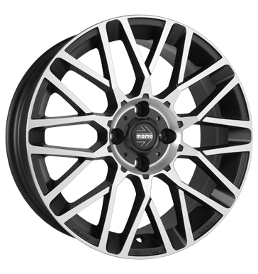 pneumatiky - 6.5x15 4x100 ET38 Momo Revenge EVO schwarz matt black polished EXCENTRI Rfky / Alu letadlo myt oken pneumatiky