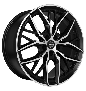 pneumatiky - 8.5x20 5x120 ET35 Momo Spider schwarz matt black polished Odpruzen + tlumen Rfky / Alu MB-Italia Bastler- + vadn rdia pneus