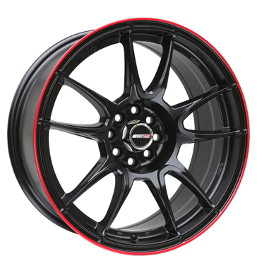 pneumatiky - 8x18 4x100 ET35 Motec Nitro schwarz schwarz matt mit rotem Rand Navigacn CD + software Rfky / Alu Chafers: Nkladn / podvalnk EXCENTRI pneu