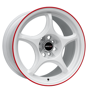 pneumatiky - 7.5x17 4x100 ET37 Motec Racing light weiss weiY mit rotem Ring Truck cel rok Rfky / Alu EXCENTRI INDIVIDUAL pneus