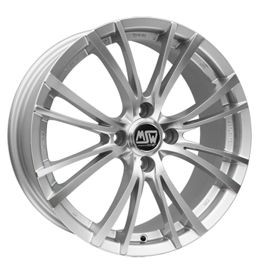 pneumatiky - 7x17 4x108 ET42 MSW 20 silber silver full polish ALLESIO Rfky / Alu AUDI interir Prodejce pneumatk