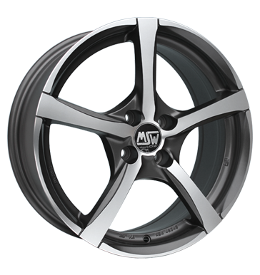 pneumatiky - 7x17 4x100 ET42 MSW 23 grau / anthrazit gun metal poliert Utesnen u. Lepidla Rfky / Alu MPT peugeot Autoprodejce