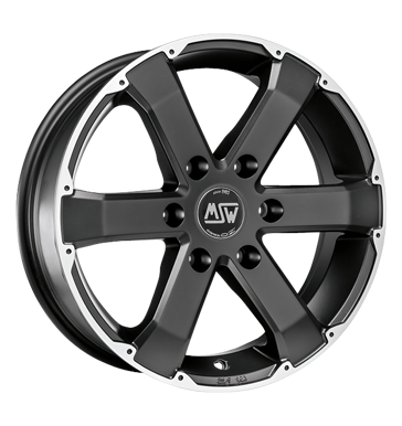 pneumatiky - 7.5x17 6x139.7 ET40 MSW 46 schwarz schwarz matt poliert PONGRATZ Rfky / Alu antny vozidel Offroad Wintergreen pneu