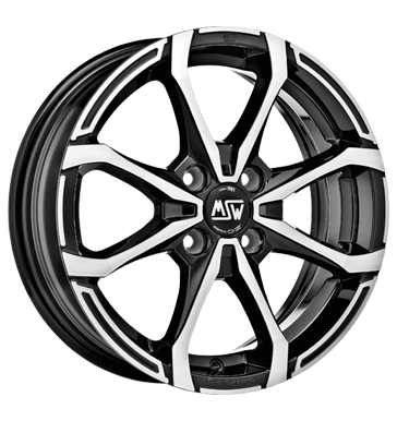 pneumatiky - 5.5x15 4x100 ET36 MSW X4 schwarz gloss black full polished mastek Rfky / Alu PONGRATZ Lehk nkladn auto Winter od 17,5 