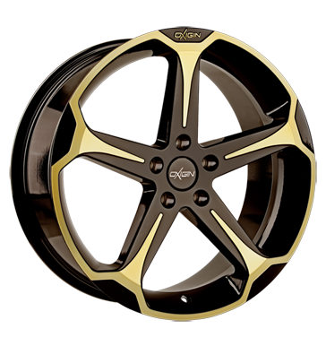 pneumatiky - 8.5x19 5x120 ET35 Oxigin 13 Panther mehrfarbig brown gold polish RC design Rfky / Alu kmh-Wheels Csti RV + Caravan pneus