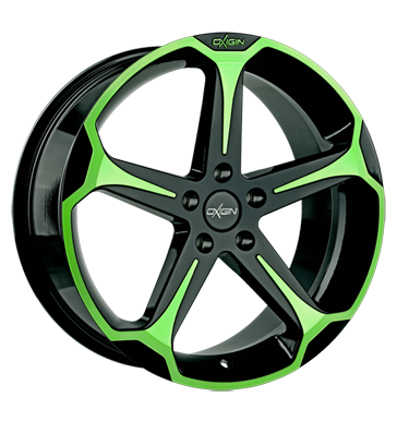 pneumatiky - 8.5x19 5x112 ET50 Oxigin 13 Panther grün neon green polish motec Rfky / Alu prslusenstv Tricka trhovisko