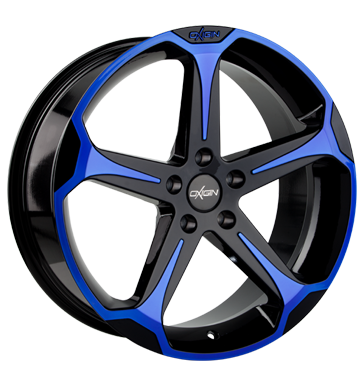 pneumatiky - 8x18 5x120 ET35 Oxigin 13 Panther blau blue polish Tomason Rfky / Alu rukavice Odpruzen + tlumen b2b pneu