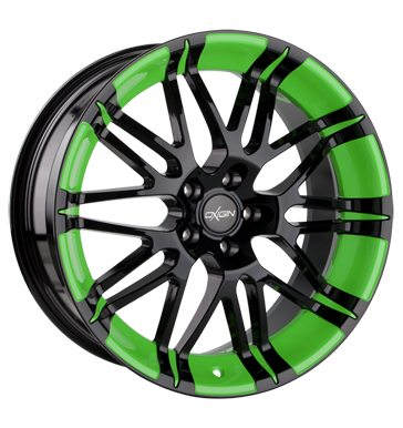 pneumatiky - 9.5x19 5x114.3 ET35 Oxigin 14 Oxrock schwarz foil green Alustar Rfky / Alu Zcela specifick dly Offroad Mud Terrain pneu b2b