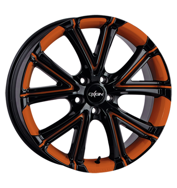 pneumatiky - 7.5x17 4x108 ET20 Oxigin 15 Vtwo orange foil orange Felgenbett u. Speichen bocn parapet Rfky / Alu Test-kategorie 1 Workshop vozk pneus
