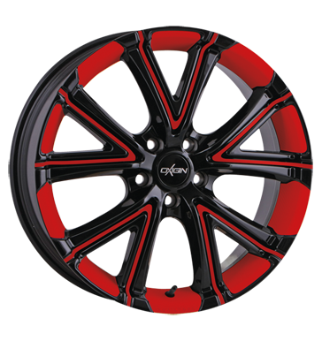 pneumatiky - 7.5x17 5x100 ET35 Oxigin 15 Vtwo mehrfarbig foil red Felgenbett u. Speichen pneumatick nrad Rfky / Alu Motorsport Offroad Zimn 17.5 