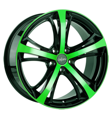 pneumatiky - 8.5x19 5x114.3 ET35 Oxigin 16 Sparrow grün neon green polish Proline Kola Rfky / Alu truck ventil Binno Hlinkov disky