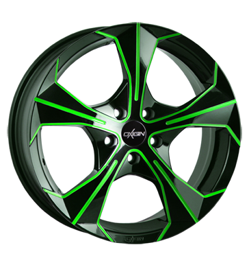 pneumatiky - 8x18 5x108 ET45 Oxigin 17 Strike grün neon green polish ozdobnmi kryty Rfky / Alu Toora zvodn auto Prodejce pneumatk