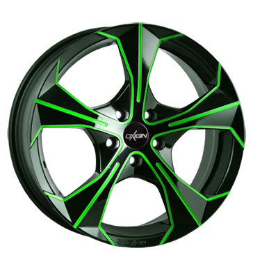 pneumatiky - 8x18 5x114.3 ET35 Oxigin 17 Strike grün neon green polish Pce o automobil + drzba Rfky / Alu Standardn In-autodoplnky Offroad letn Hlinkov disky