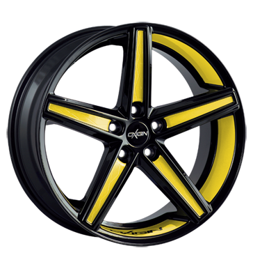 pneumatiky - 7.5x19 5x112 ET35 Oxigin 18 Concave gelb foil yellow Felgenbett u. Speichen Speedline Rfky / Alu Lehk ventil vozy / vozy Alcar b2b pneu