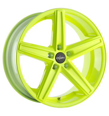 pneumatiky - 8.5x19 5x108 ET45 Oxigin 18 Concave gelb neon yellow koncovky Rfky / Alu Oldtimer MILLE disky