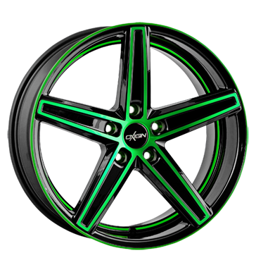 pneumatiky - 7.5x18 5x112 ET35 Oxigin 18 Concave grün neon green polish odpadn olej Rfky / Alu Standardn In-autodoplnky Momo b2b pneu