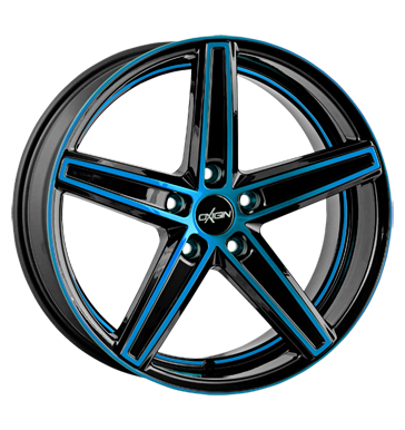 pneumatiky - 7.5x17 5x100 ET35 Oxigin 18 Concave blau light blue polish odevy Rfky / Alu zpad odpadn olej pneus