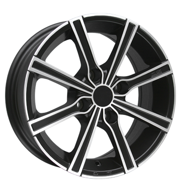 pneumatiky - 7x17 4x100 ET42 OZ Lounge 8 schwarz schwarz matt poliert korunn princ Rfky / Alu Pce o automobil + drzba GS-Wheels pneumatiky