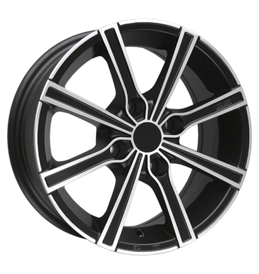 pneumatiky - 7x17 4x108 ET25 OZ Lounge 8 schwarz schwarz matt poliert Chrome Parts Rfky / Alu EMOTION Alcar disky