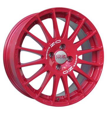 pneumatiky - 7x17 4x100 ET35 OZ Superturismo SR rot rot mit weiYer Schrift zemn prce Rfky / Alu opravu pneumatik Bastler- + vadn rdia Hlinkov disky