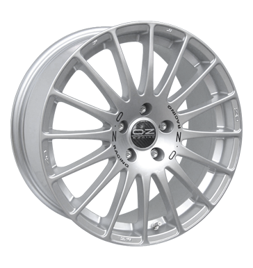 pneumatiky - 8x18 5x120 ET40 OZ Superturismo GT silber racing silber graue Schrift polomer Rfky / Alu Pridat Felgenschloss Kondenztory + Equalizer pneu b2b