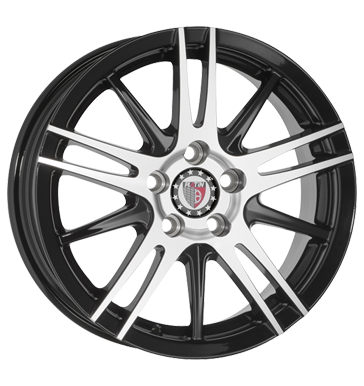 pneumatiky - 7x16 5x112 ET38 Platin P57 schwarz schwarz poliert Offroad Mud Terrain Rfky / Alu Autordio Rarity kmh-Wheels pneu