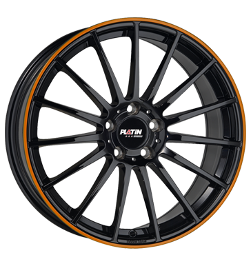 pneumatiky - 8.5x19 5x112 ET45 Platin P75 schwarz black lip orange kapuce lift Rfky / Alu Csti RV + Caravan Parka pneus