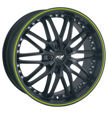 pneumatiky - 8x18 5x100 ET35 Proline PXI schwarz black matt mit lackiertem Farbring grün vstrazn trojhelnky Rfky / Alu prumyslov pneumatiky Keskin pneu b2b