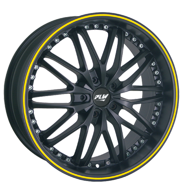 pneumatiky - 8x18 5x100 ET35 Proline PXI schwarz black matt mit lackiertem Farbring gelb GS-Wheels Rfky / Alu peugeot Reparatursaetze Predaj pneumatk