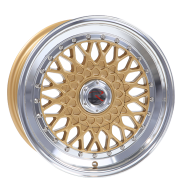 pneumatiky - 7.5x16 4x100 ET38 R-Style RS1 gold gold Horn poliert sapont Rfky / Alu Speedline Cepice a klobouky pneu