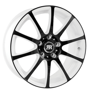 pneumatiky - 7.5x18 4x108 ET25 Racer Wheels Axis weiss white machined face black kufr Tray Rfky / Alu Binno svetr fleece trhovisko