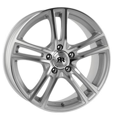 pneumatiky - 7x17 5x108 ET35 Racer Wheels Cup silber silver machined face tdenn Rfky / Alu celogumov Motocykly a motocyklov dly Hlinkov disky