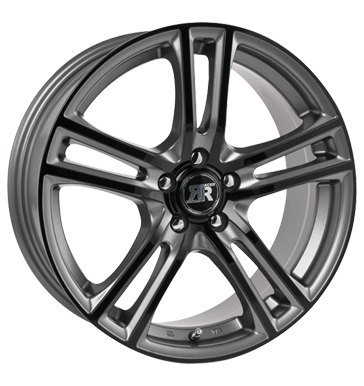 pneumatiky - 7x16 4x100 ET35 Racer Wheels Cup grau / anthrazit gun metal machined face black Slevy Rfky / Alu PKW lto STIL AUTO b2b pneu