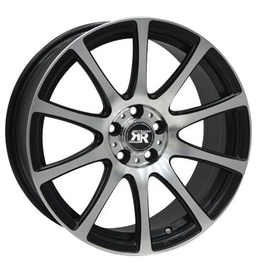 pneumatiky - 7.5x17 5x114.3 ET35 Racer Wheels Evo schwarz satin black machined face Offroad Zimn 17.5 