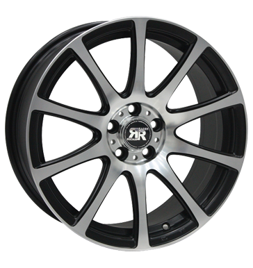 pneumatiky - 6.5x15 5x114.3 ET35 Racer Wheels Evo schwarz satin black machined face Zesilovac Prslusenstv Rfky / Alu auto Truck lto od 17,5 