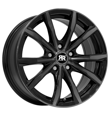 pneumatiky - 6x16 4x100 ET45 Racer Wheels Fusion schwarz bright black machined face black lip Chlazen - Air Rfky / Alu Opel Kamiony pln rok od 17,5 