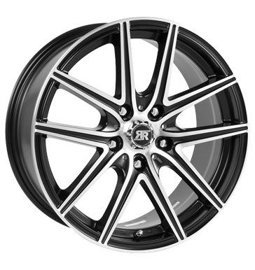 pneumatiky - 6.5x15 4x100 ET35 Racer Wheels Hornet schwarz satin black machined face osvetlen Rfky / Alu prumyslov pneumatiky Rucn merc prstroje + test pneumatiky