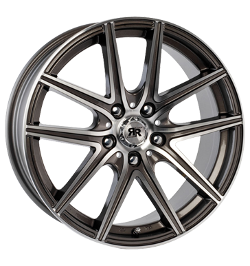 pneumatiky - 7x16 4x100 ET35 Racer Wheels Hornet grau / anthrazit gun metal machined face mitsubishi Rfky / Alu Bastler- + vadn rdia subwoofer pneumatiky