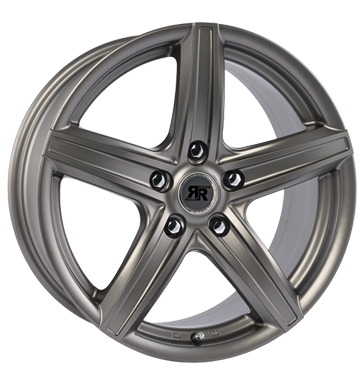 pneumatiky - 6x14 4x108 ET35 Racer Wheels Ice grau / anthrazit full gun Offroad cel rok od 17,5 