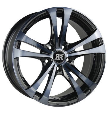 pneumatiky - 8x18 4x108 ET25 Racer Wheels Lyra Light schwarz black machined face black lip koncovky Rfky / Alu prce Truck Winter od 17,5 