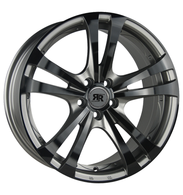 pneumatiky - 6x14 4x108 ET25 Racer Wheels Lyra Light schwarz gun metal machined face black chlapec Rfky / Alu extender ventil / drzk Cel rok vuz pneumatiky