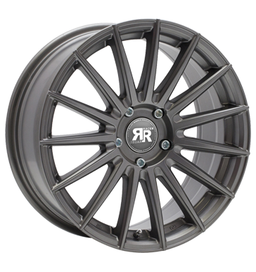 pneumatiky - 7.5x17 4x108 ET40 Racer Wheels Monza grau / anthrazit full gun Maxx Kola Rfky / Alu subwoofer Parka pneumatiky