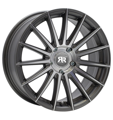 pneumatiky - 6.5x15 5x108 ET35 Racer Wheels Monza grau / anthrazit gun metal machined face t-EC2 E85 ECU Rfky / Alu ENZO zpad pneu b2b