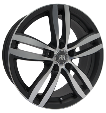 pneumatiky - 7x17 5x112 ET48.5 Racer Wheels Target schwarz black machined face vfuk Rfky / Alu Axxium celogumov Autodlna