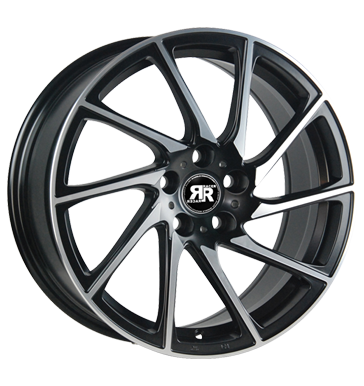 pneumatiky - 7.5x17 4x108 ET35 Racer Wheels Turn schwarz satin black machined face psy Rfky / Alu kola z lehkch slitin prejezdy velkoobchod s pneumatikami