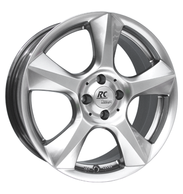 pneumatiky - 7.5x18 4x108 ET35 RCDesign RC13 silber chromsilber ozdobnmi kryty Rfky / Alu COM 4 KOLA Standardn In-autodoplnky pneumatiky