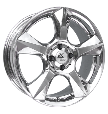 pneumatiky - 7.5x17 4x108 ET35 RCDesign RC13 chrom slc-chrom KING Rfky / Alu prejezdy EMOTION disky